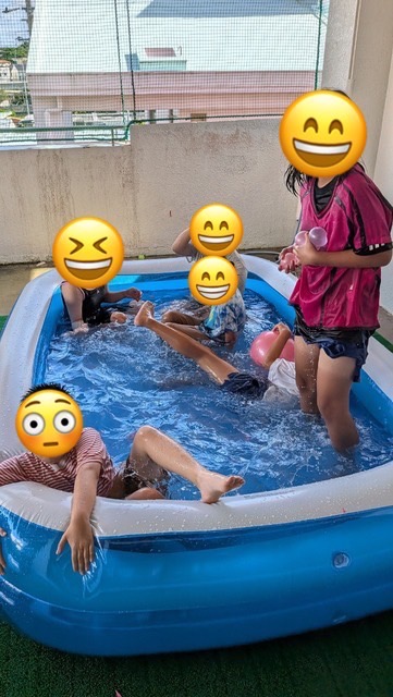 キッズコートとみぐすく☀️ベランダプール☀️