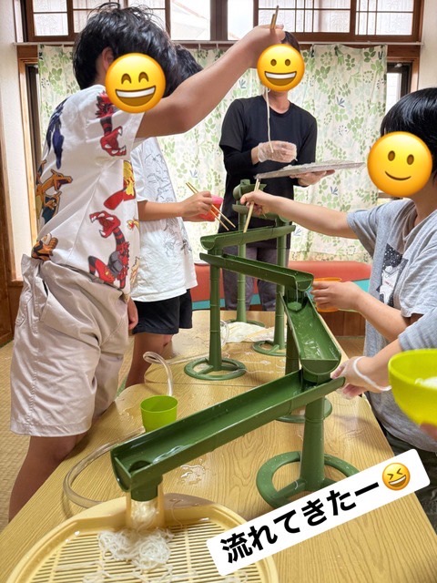キッズコートとみぐすく☀️流しそーめん☀️