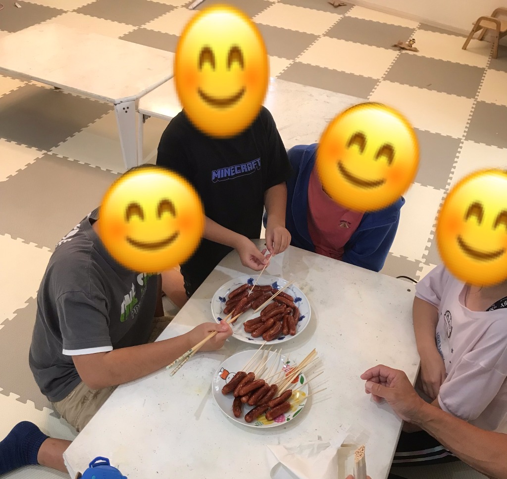 キッズコートぼぬーる 夏休みの思い出　おやつ作り🧁